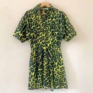 Vintage Express Animal Print Cotton Romper